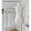 Sweet & Spicy Lace Halter Neck Dress: Sexy, See-Through, Slim Fit, A-Line Mini Skirt for Early Autumn