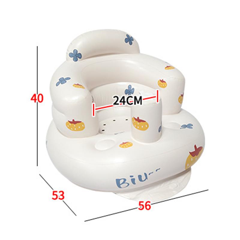 Infant Shining Baby Inflatable Sofa Children Puff Portable Bath Chairs PVC Multifunctional Seat Practice Sitting Bath Stool
