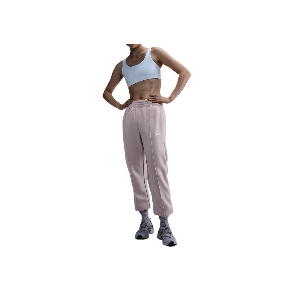 Nike Swoosh Sportswear Essentials Series Comfortable Soft Warm Casual Pants Women Bottoms Platinum-Purple White BV4090-019