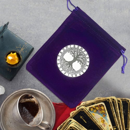 Tarot Card Pouch Bag, Drawstring Tarot Card Storage Bag | 12x15cm Velvet Pouch for Oracle Cards, Thick Dice and Cards, Party Favors, Jewelry Pouch, Tr