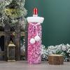 Cute Christmas Wine Bottle Bags Plush Ball Santa Claus Wine Bags Xmas Wine Bottle Cover  New Year