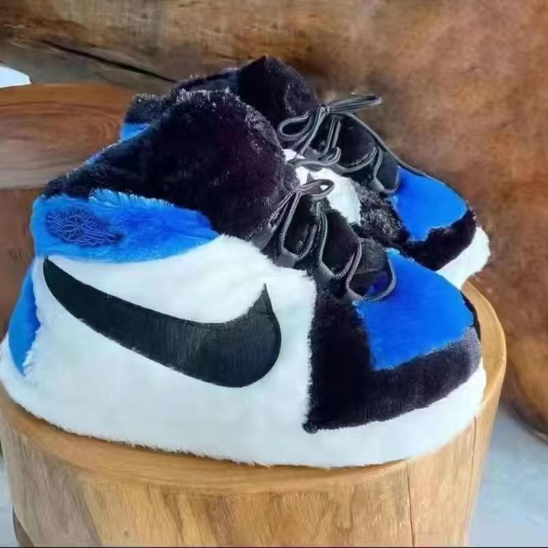 Unisex Plüschfell Winter Hausschuhe mit lustigem Kokosnuss-Design