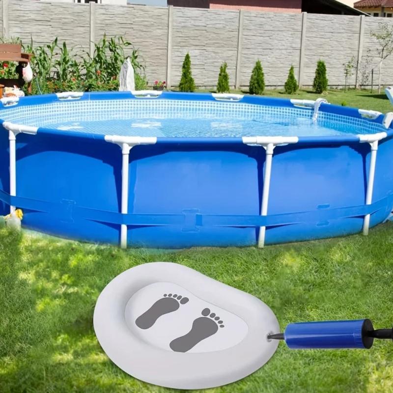 Strong Inflatable Foot Wash Basin Manual Air Pumps Included Sand Grass Cleaner for Camping Outings Pool Care Use