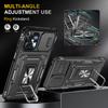 For Motorola Moto G23 4G/G13 4G Armor Series Metal Kickstand Cover Slide Lens Lid PC+TPU Phone Case