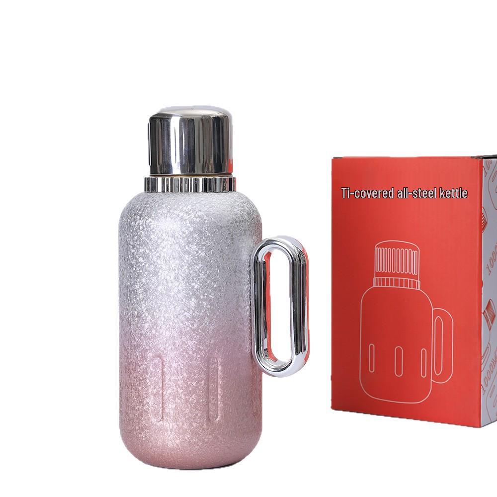 Titanium-Plated Insulated Tea and Water Kettle for Office, Home, or Outdoor Use - Large Capacity
