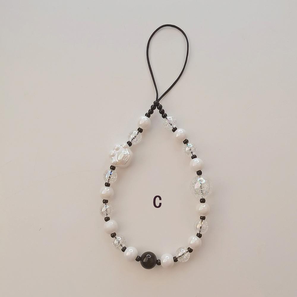INS style new acrylic beads small fresh and anti-lost hand carry fashion chain short mobile phone chain