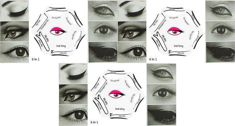 Makeup Stencil Kit With Adjustable Eye Liner And Brow Guides For Precise Application