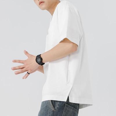 Kunhai Pengyun Oversized Unisexowy Gładki T-Shirt - Styl Japoński Letni Ciężki Krótki Rękaw