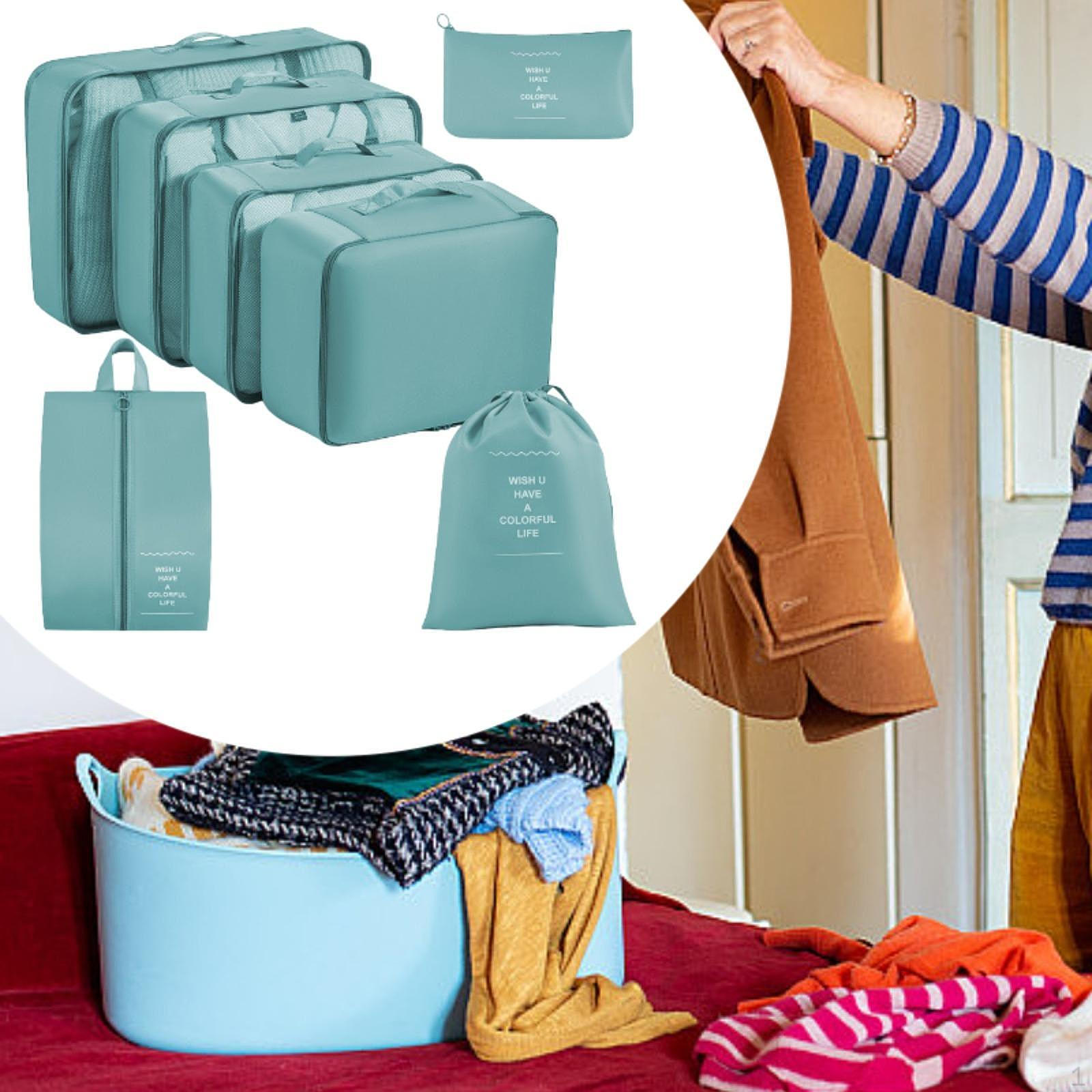 

7 упаковочных кубов для хранения одежды и аксессуаров в путешествии Dark Blue