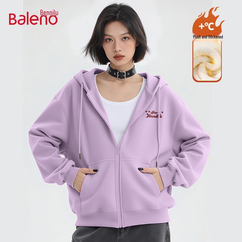 Baleno Women's Heavyweight Fleece-Lined Hooded Zip Jacket