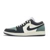 Air Jordan 1 Abrasion Resistant Abrasion Resistant Low Top Vintage Basketball Shoes Unisex Black Green 553558-152(Team578- )