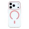 For iPhone 17 Pro Max Magnetic Case Clear PC Phone Back Cover with Metal Buttons