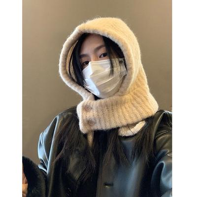 Hat Women'S Scarf Integrated Windproof Neck Cover Warm Cycling Ear Protection Head Hat Women'S Accessories