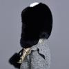Chapéus e Bonés de Inverno Femininos Chapéu de Raposa com Pelo Natural com Caudas 2 Bolas de Pelo Fofo Chapéu Quente Elegante Moderno Estiloso com Abas de Orelha