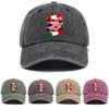 2026 Football World Cup Cartoon Style Distressed Baseball Cap with Sun Protection