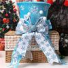 Folding Christmas Tree Top With Big Bowknot Embellishments for Indoor and Outdoor Winter Holiday Party Centerpieces