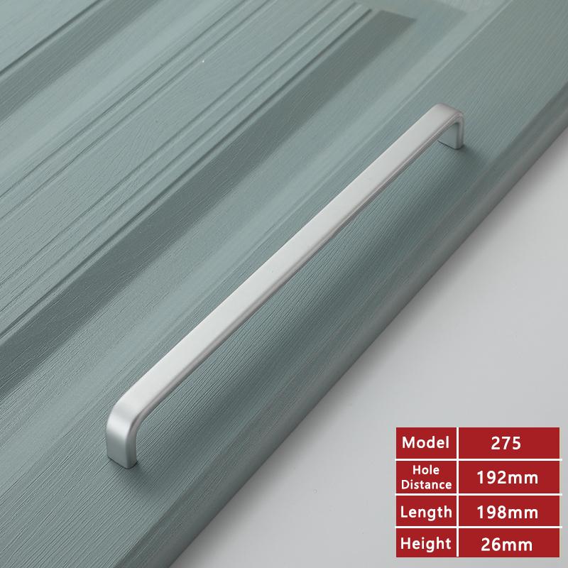 WV Aluminum Alloy Kitchen Cabinet Door Handles Silver Black Gold 96MM 320MM Door Straight Handles Pulls Knobs Furniture Hardware