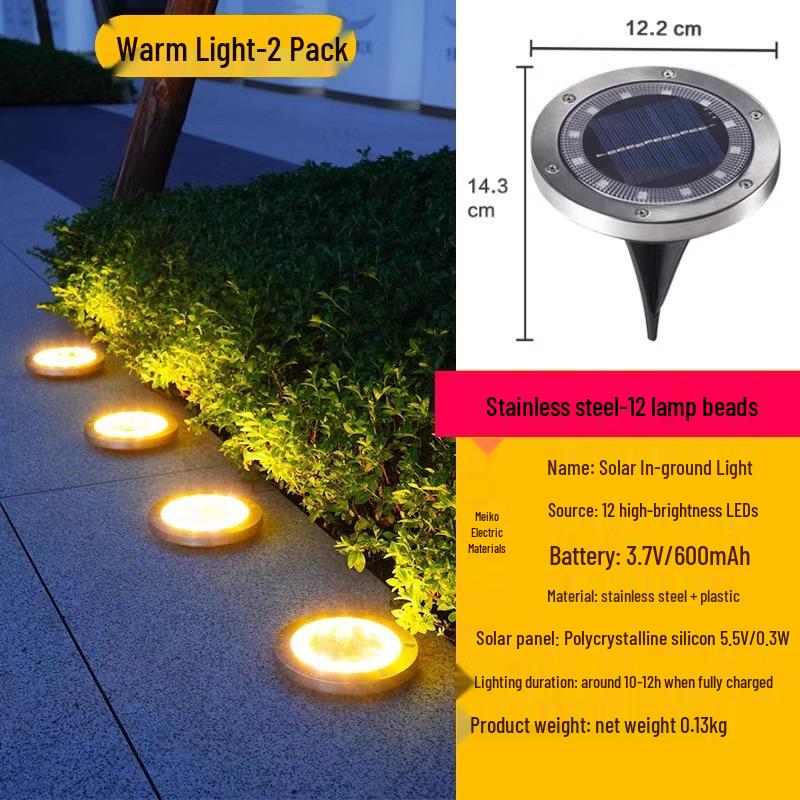 Solar Gartenleuchte für Außen: Einfache, wasserdichte, stimmungsaufhellende Rasenleuchte mit Lichtsteuerung für dekorative Landschaftsgestaltung.