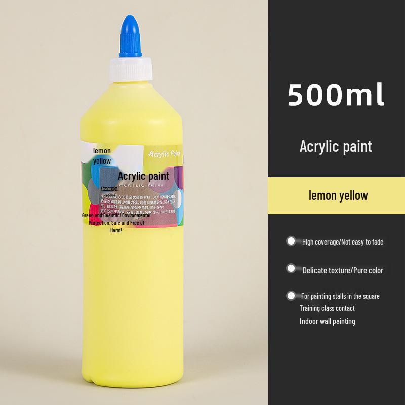 Wasserdichte 500ML Acrylfarbe - Langlebig, Ideal für Strohhut-, Keramik- und Gipsfigurenmalerei
