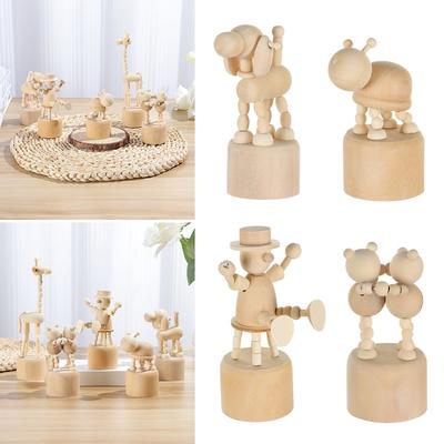 Figur Hausdekoration Lernspielzeug Holz DIY Bastelartikel Tier-Holzornamente Mini Schreibtischdekoration