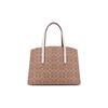 Coach Charlie Carryall 35 Signature Canvas Khaki Pink Brown 31210-B4HA