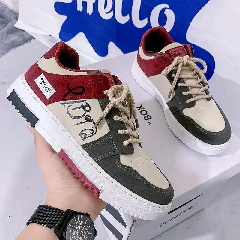 Casual Shoes Versatile Color Matching Tennis Shoes Men's Travel Shoe New Zapatillas Para Hombres 2024 Men's Sneakers Comfortable