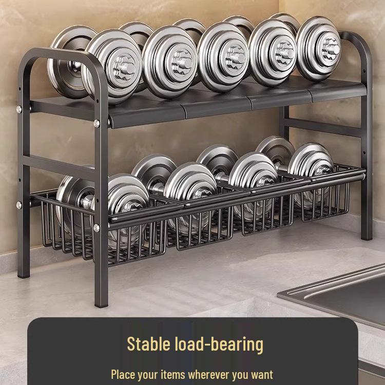 Organisateur de cuisine rétractable sous évier et support à casseroles