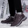 Chaussures d'hiver imperméables pour femme - Doublées de velours, antidérapantes, en laine, semelle souple pour le confort des personnes d'âge moyen