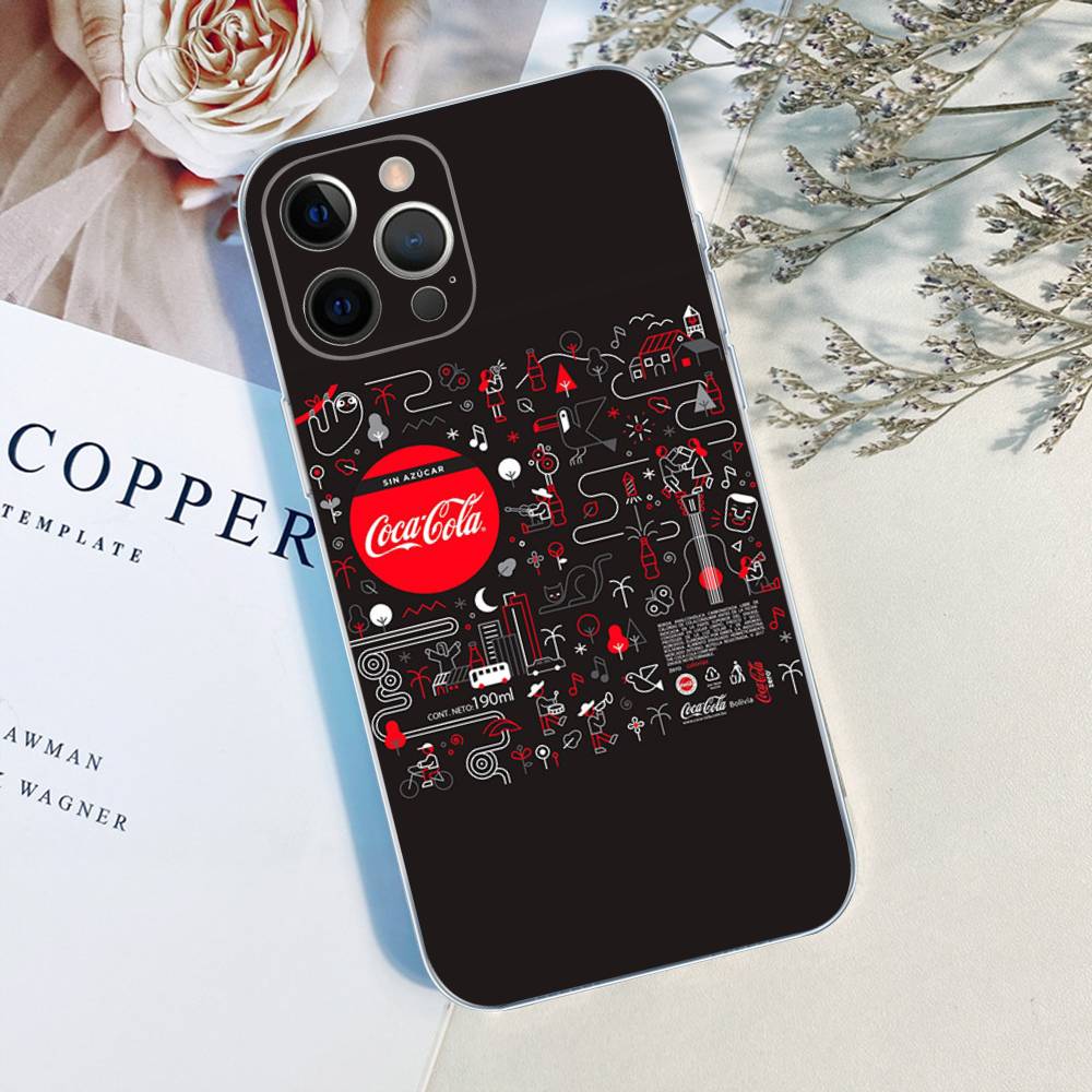 Cool C-Coca-C-Cola Phone Case For IPhone 17 16 15 14 13 11 12 Pro Max 16 Plus Transparent
