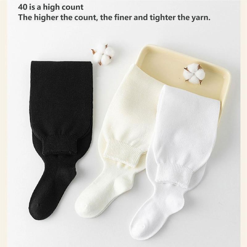 Comfortable Wide Bubble Socks With Breathable Fabric And Stacked Design Loose Slouch Thigh High Boot Socks For Women