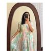 Women Designer Printed Cotton Midi Gown Kurta Party Wear Top Tunic Kurti Dress