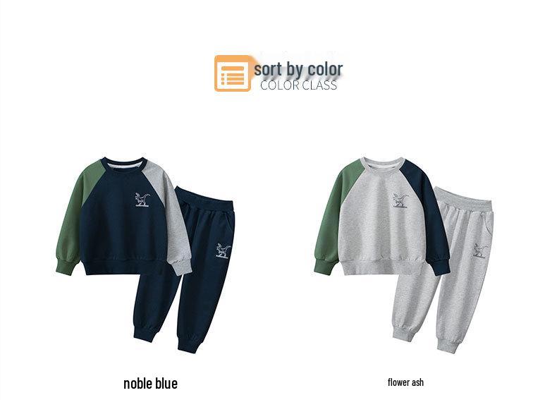 27kids Trendy Korean Style Boys' Two-Piece Set - Autumn/Winter 2024 Collection