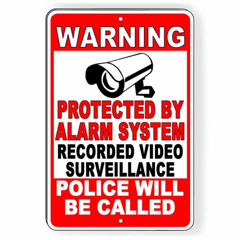 

Alarm System Video Surveillance Police Will Be Called Metal Sign 5 SIZES S57 20x30cm（7.8x11.8inch）