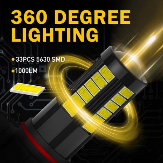 5202/H16 LED Fog Light Bulbs For Chevy Silverado 1500 2500HD 2007-2015 6K 100W