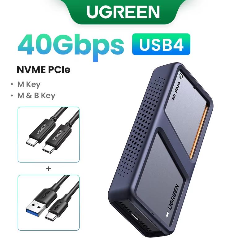 UGREEN USB4 hard drive box 40Gbps compatible with Thunderbolt 3/4 M.2 NVMe portable hard drive box suitable for Apple computers