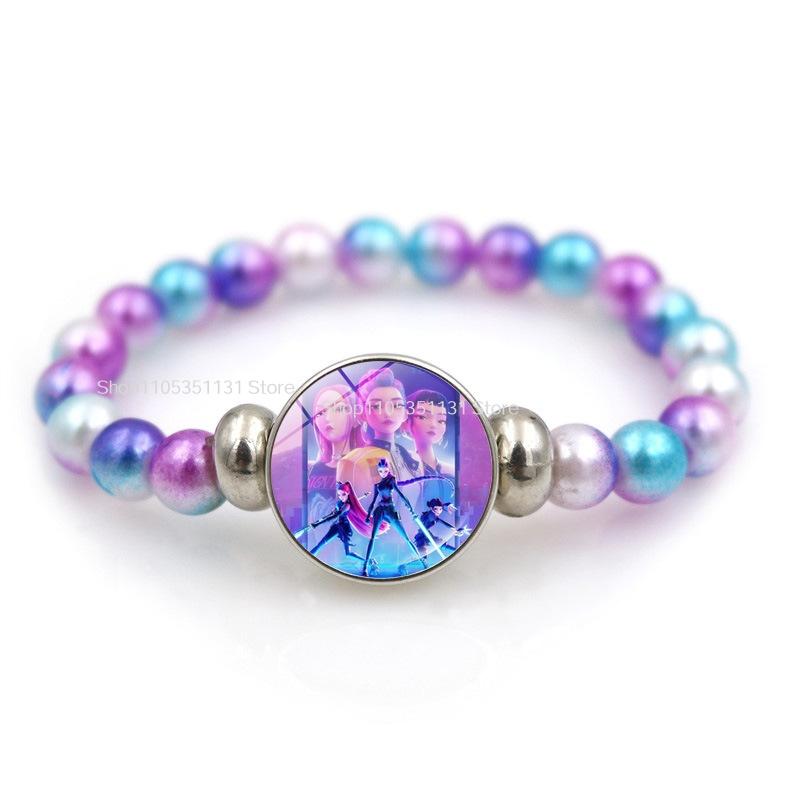 Anime Bracelet Wristband Nacklace Beaded Heart Pendant Cute Cosplay Jewelry Set Accessories Party Gifts for Fans Kids Girls
