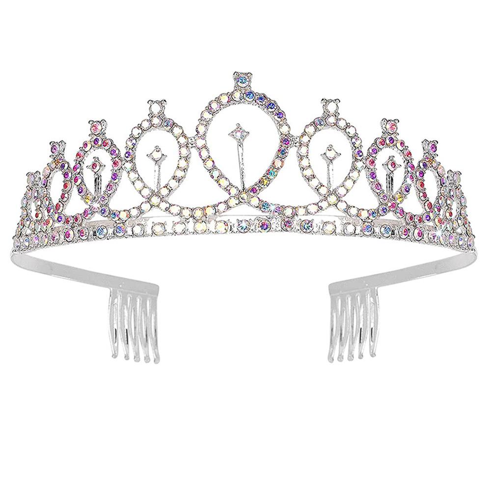 Festa Coroa Tiara Strass Coroa Acessório de Cabelo Primeiro Ano Número Aniversário Bolo Enfeite Liga Tiara