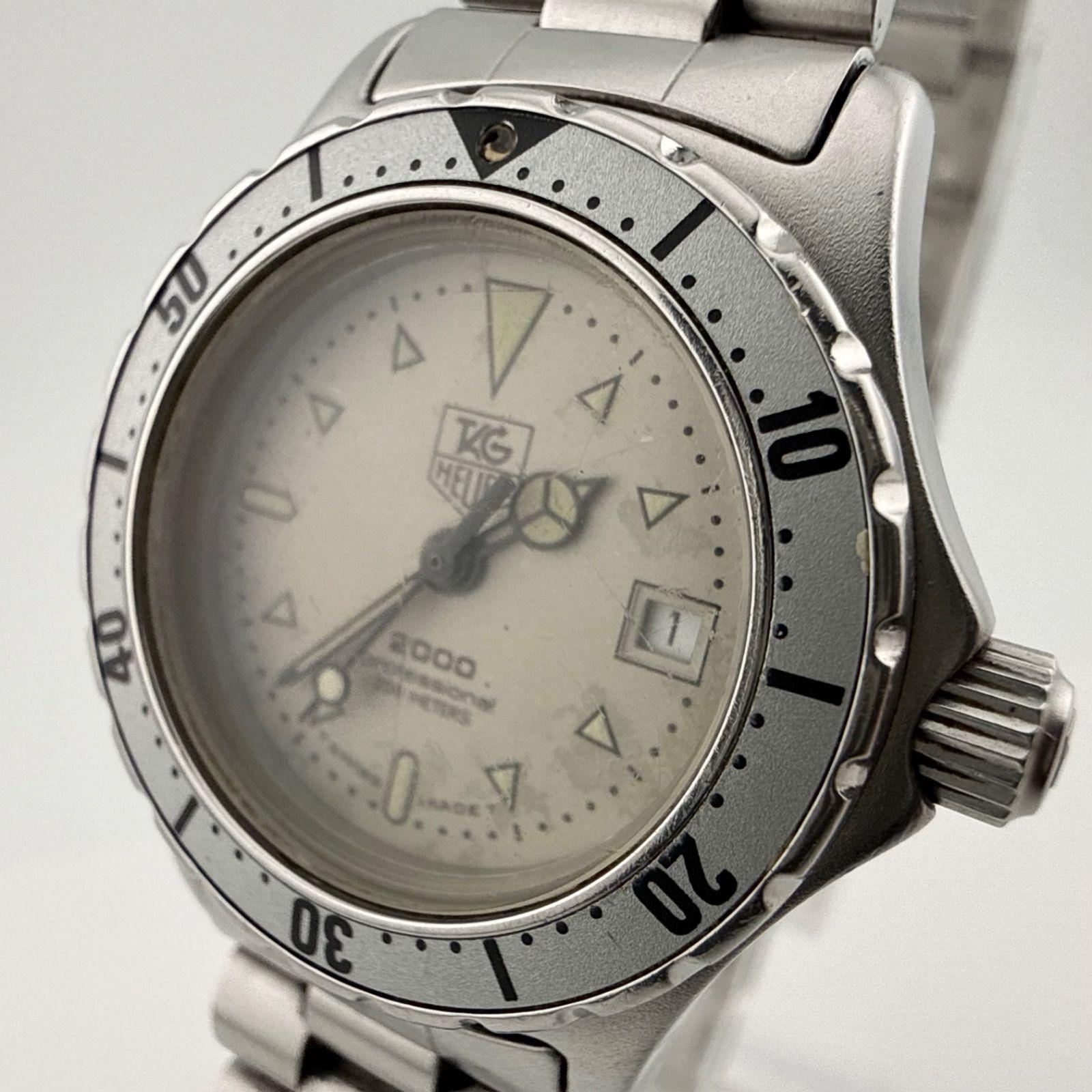 Used TAG HEUER TAG Heuer Professional 2000 972.008 Ladies watch Working item Battery replaced Short belt [T428]