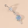 Flower Zircon Navel Ring Butterfly Heart Belly Button Ring Fashion Body Piercing Jewelry  Gift