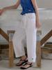 Elssibeui Roll-Up Button Pants_White