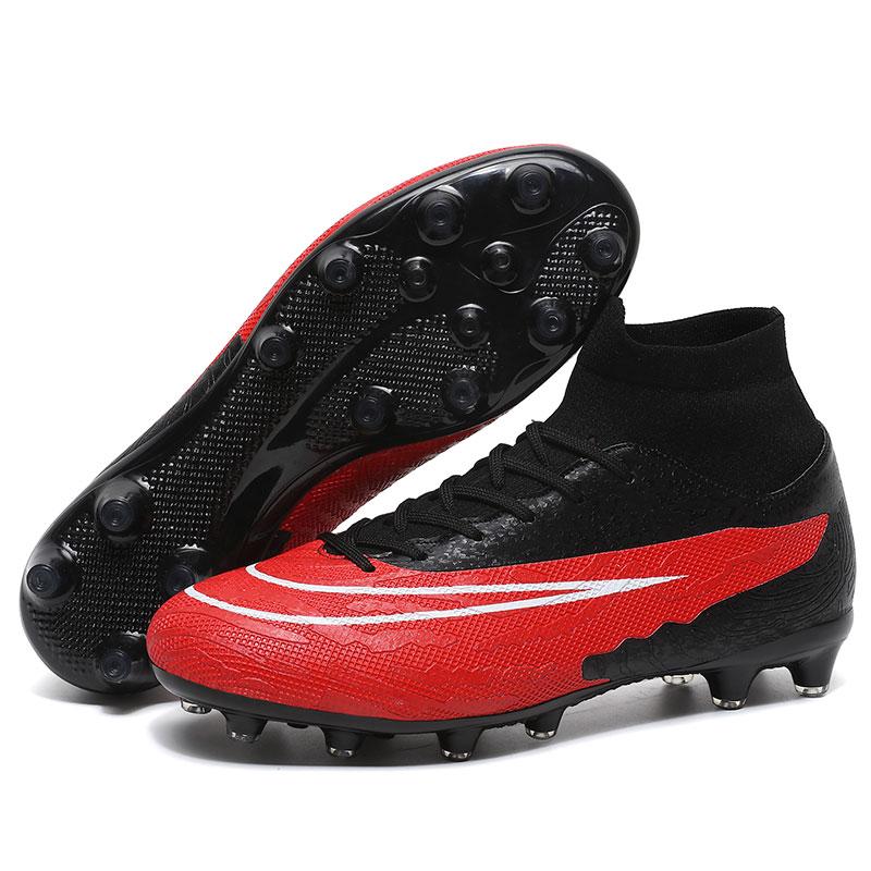 New Autumn High Top Lightweight Adult Football Shoes Supportive Shock-absorbing Sports Shoes Comfortable Track Field Spikes