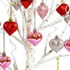 Valentines  Decor Romantic BirchTrees Light with Hanging Heart Ornament Lighted BirchTrees for Home Wedding Party Table Decor