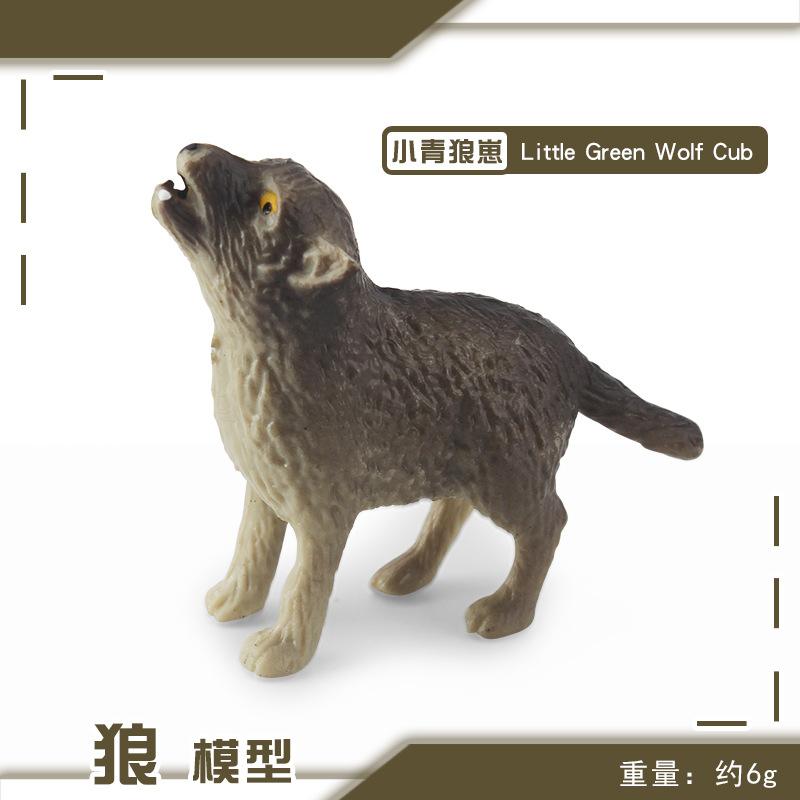 

ПВХ Волк Занимательная Модель для Детей, Демонстрирующая Экшн-Позы Воющего и Охотящегося, Обучение Для Little Green Wolf