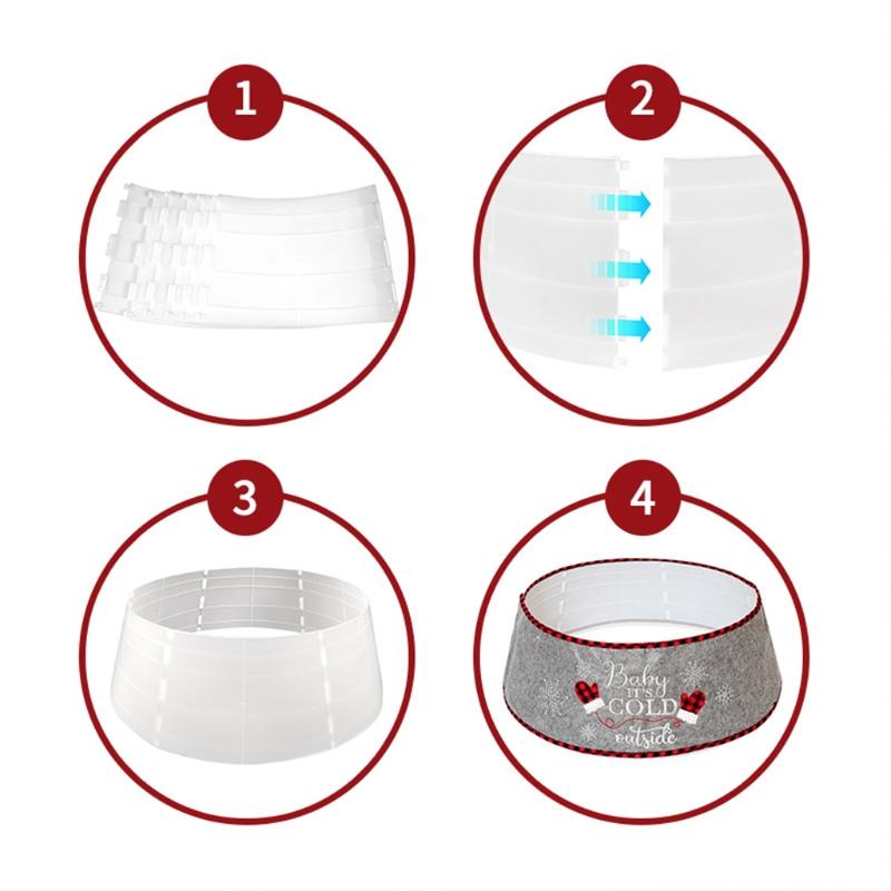 Black Red Check Christmas Tree Skirt for Merry Xmas Holiday Party Supplies Slim Tree Mat Wedding Decoration Ornaments