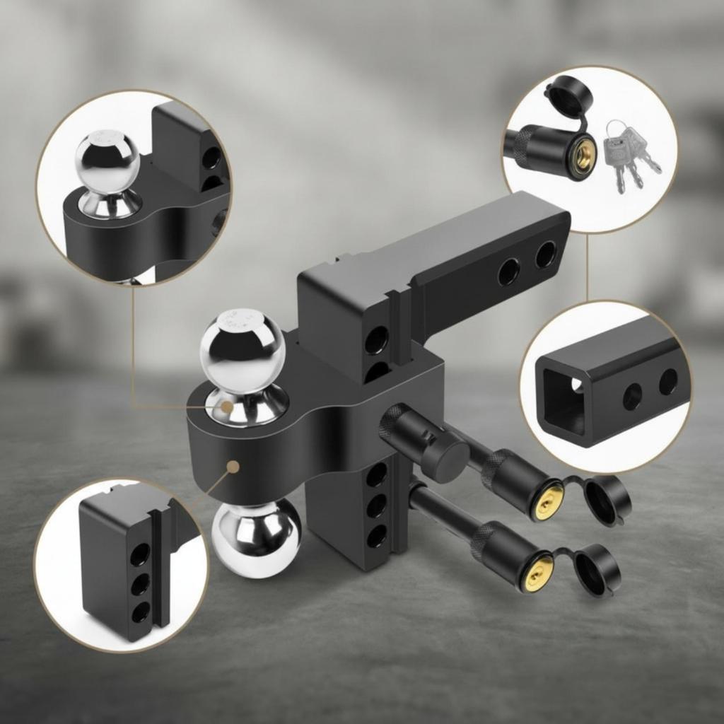 Trailer Arm Coupling with Twincoupler Head Heavy-Duty Vehicle Accessory Security