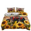 Three-Piece Sunflower Quilt Cover Digital Printing Kit Bedding