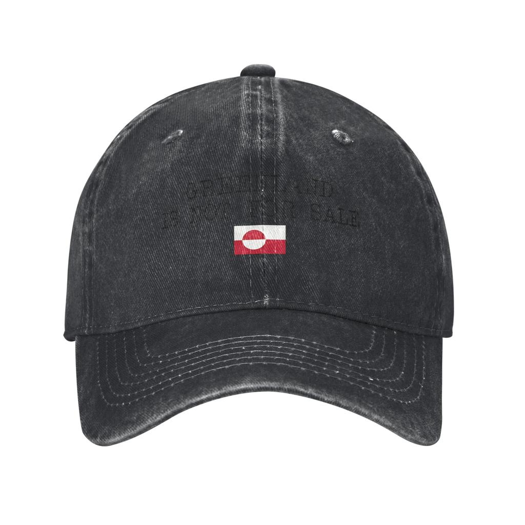 Washed Baseball Cap Greenland Is Not For Sale Summer Trucker Hat For Women Men Fitted Retro Outdoor Sport Sun Baseball Caps