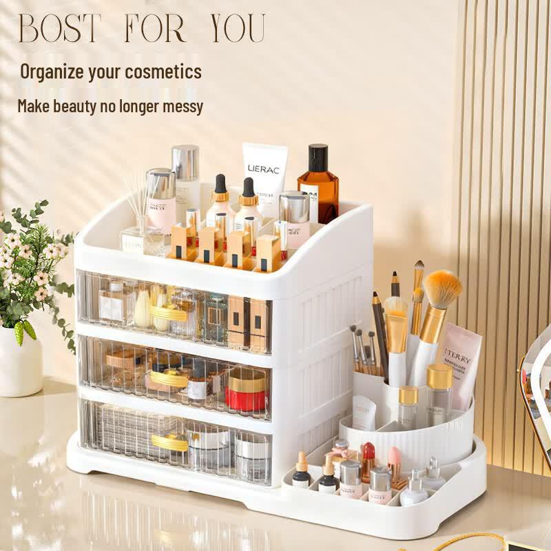Large Capacity Desktop Makeup Organizer with Drawers