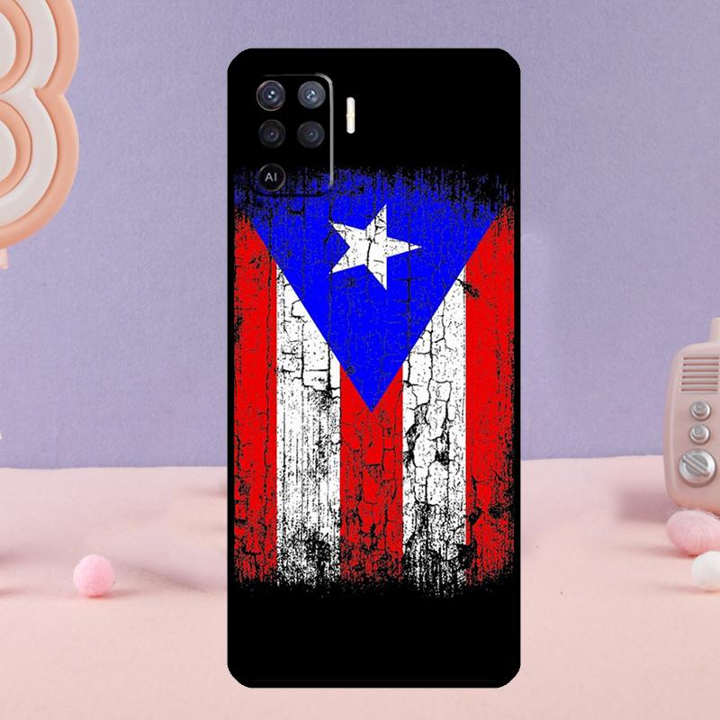 Puerto Rico Flag Phone Case For Oppo A58 A18 A38 A78 A98 A17 A77 A80 A40 A60 A16 A76 A96 A74 A94 A54 A15 A57S