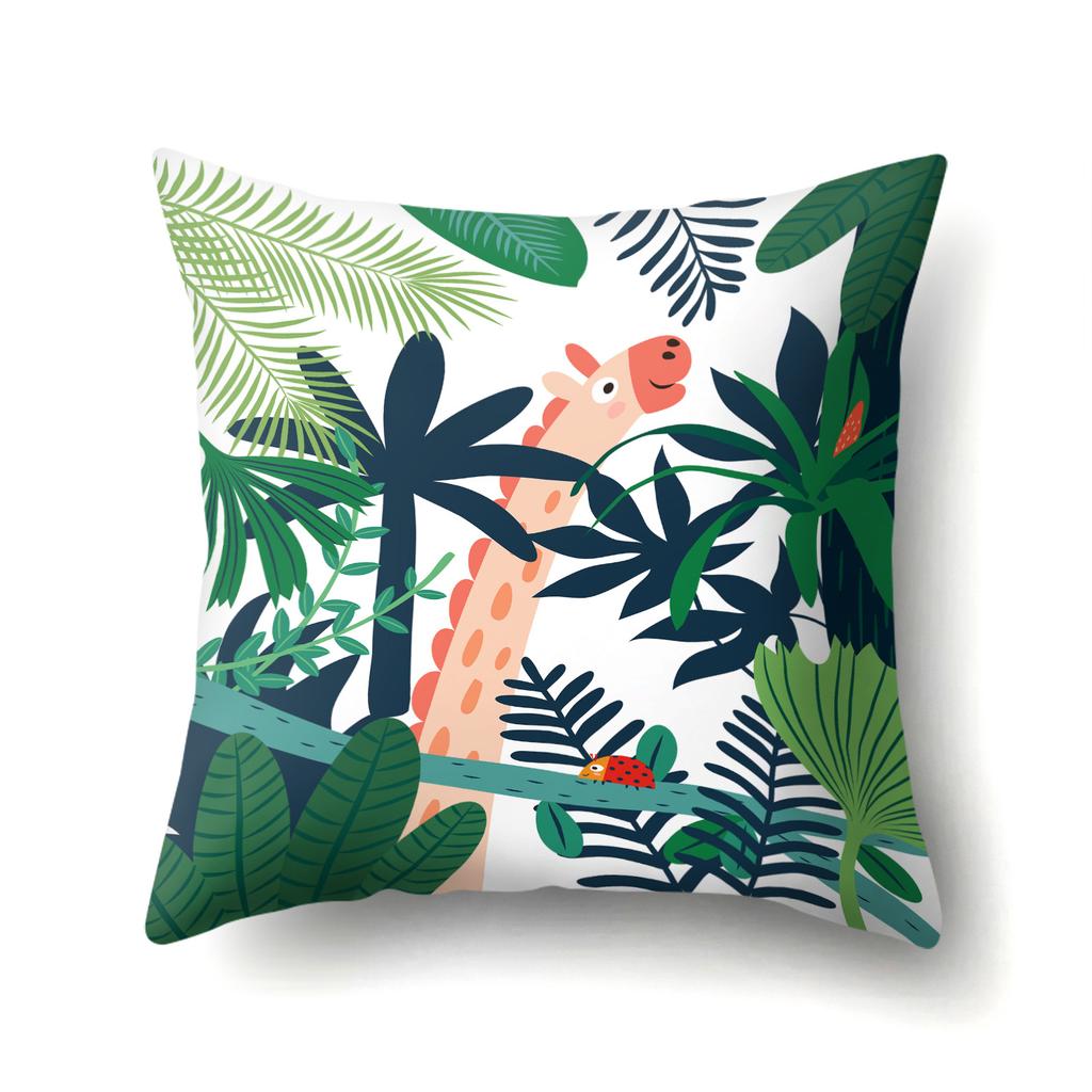 Tier Geometrische Figur Einseitiger Kissenbezug Büro Umarmungskissenbezug Taillenkissenbezug Polyester Einfacher Sofakissenbezug